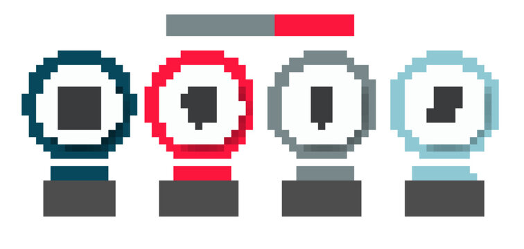 Set Graphic password protection, System bug, Cyber security and Chain link. Business infographic template. Vector