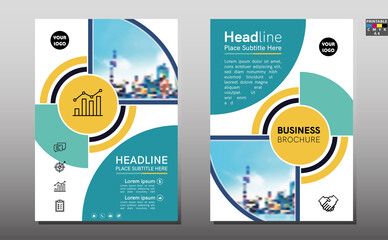Business Brochure. Flyer Design. Leaflets a4 Template. Cover Book and Magazine. Annual Report Vector illustration. Creative Corporate Flyer For Business