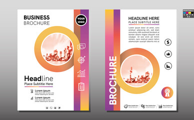 Business Brochure. Flyer Design. Leaflets a4 Template. Cover Book and Magazine. Annual Report Vector illustration. Creative Corporate Flyer For Business