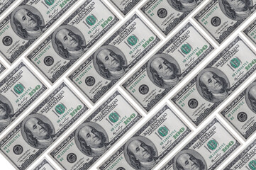 one hundred dollars close-up, finance and stock market.