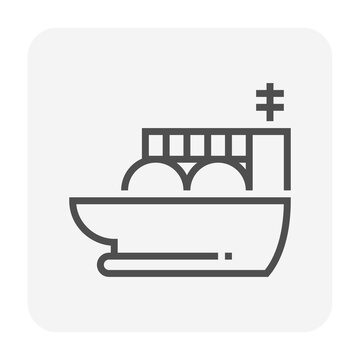 gray ship icon on white background clip art preview