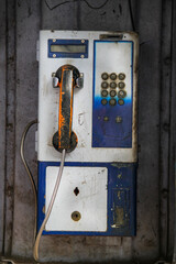 Fototapeta na wymiar Old Public Telephone