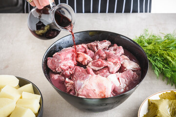 Step by step of preparing Clay-Pot Lamb Cooked over Vinewood from Sifnos