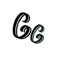 Cc initial handwritten logo for identity