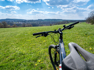 Fototapeta na wymiar Ausflug mit dem Fahrrad im Vogtland