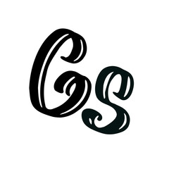 Cs initial handwritten logo for identity