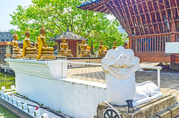 Eastern lion in Seema Malaka Temple, Colombo, Sri Lanka