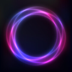  Vector background of neon geometric shapes, round frame, abstract background, wallpaper
