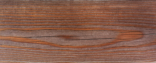 Naklejka premium Wood texture background. Old vintage dark brown wood board. Wooden plank of wall, fence, table or floor