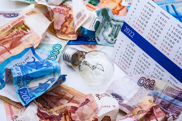 Planning activities for the year 2022. Rubles and calendar for 2022. Payment for electricity. Money Situation.