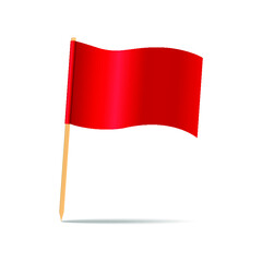 Red Flag isolated on a white background