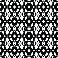 Naklejka premium Geometric vector pattern with triangular elements. Seamless abstract ornament for wallpapers and backgrounds. Black and white colors.