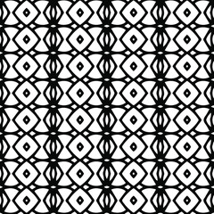  Geometric vector pattern with triangular elements. Seamless abstract ornament for wallpapers and backgrounds. Black and white colors.