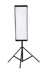 Studio lighting with softbox isolated on white background