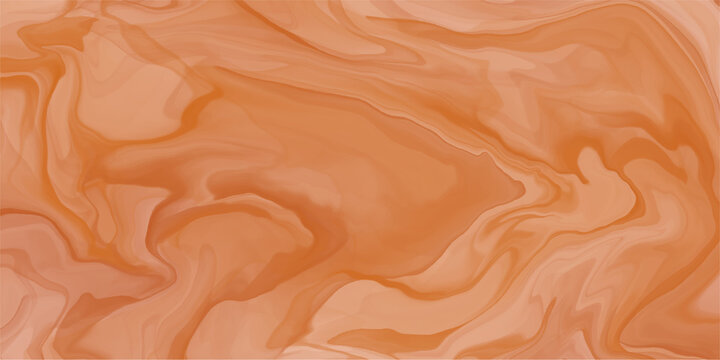 Abstract orange  terracotta marble fluid painted background. Alcohol ink or watercolor art. Editable vector texture backdrop for poster, card, invitation, flyer, cover, banner, social media post.