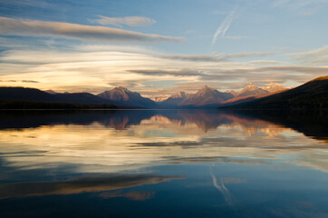 A Mirrored Mountain Lake Sunset