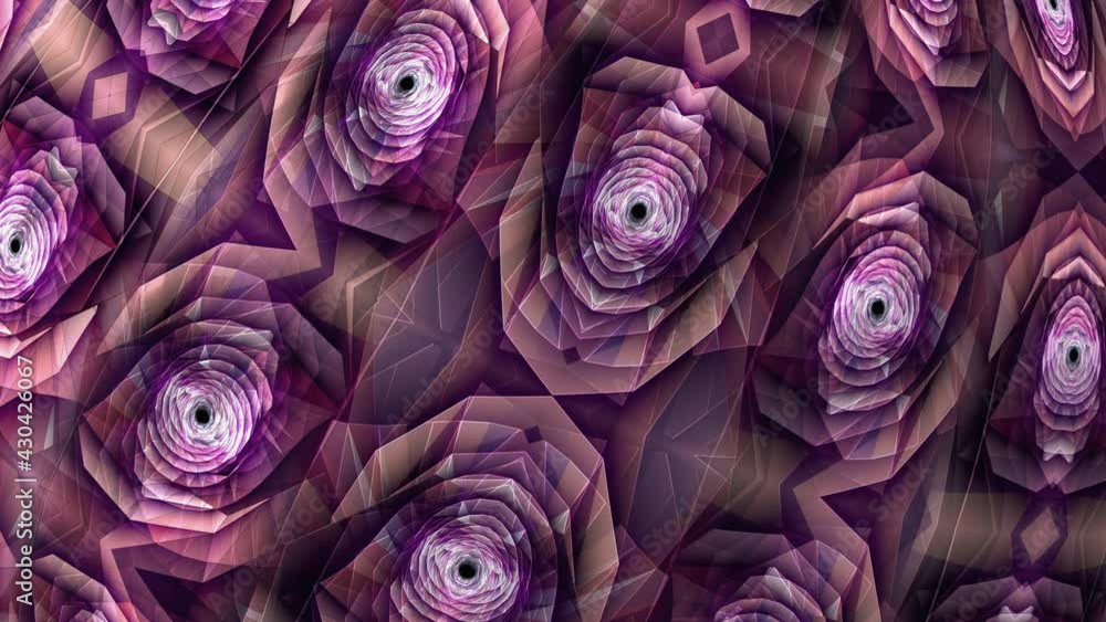 Poster animation rotation of abstract sci-fi digital technology purple matrix pattern decoration textured w