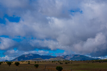 clouds over the mountains