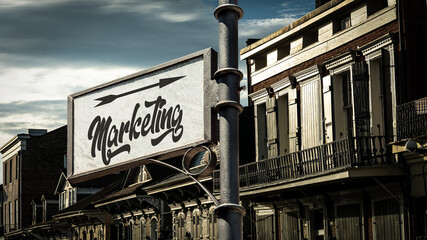 Fototapeta premium Street Sign to Marketing