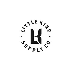 The logo design concept with the monogrammed initials L and K. went into the clothing and merchandise business, especially leather goods such as wallets. Vector logo template. Vector illustration