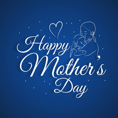Beautiful mother's day text design.
