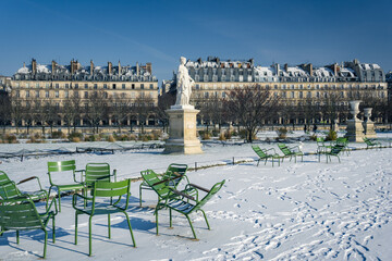 Paris Tuileries in the snow