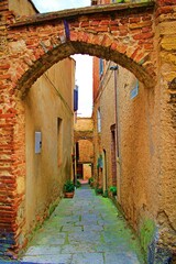 landscape of Casole d'Elsa, a Tuscan village of medieval origins in the province of Siena, Italy