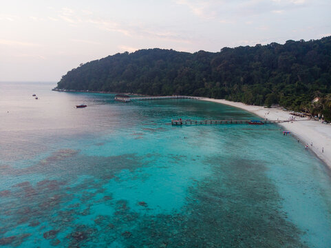 La playa de Pulau Lang Tengah en Malasia
