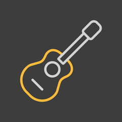 Classical acoustic guitar icon on dark background