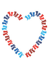 Cover for a book or notepad, a postcard on the theme of fashion or style, clothes and shoes - colored boots.