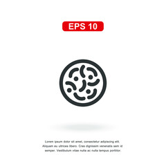 web icon Bacteria sign isolated on white background. Simple vector illustration.