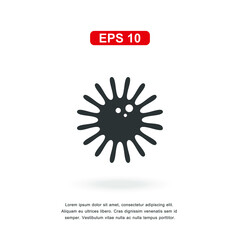 web icon Bacteria sign isolated on white background. Simple vector illustration.