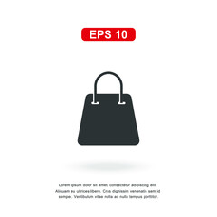 web icon shoping bag sign isolated on white background. Simple vector illustration.