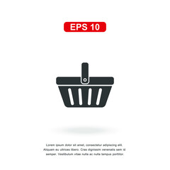 web icon Shopping Basket sign isolated on white background. Simple vector illustration.