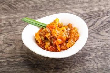 Meat goulash with vegetables