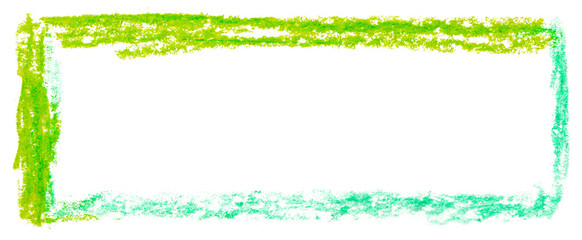 Green background rectangle drawn with pencils