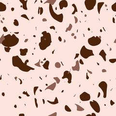 Terrazzo flooring vector seamless pattern. Texture of classic Italian type of floor in Venetian style composed of natural stone, granite, quartz, marble, glass and concrete