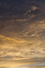 Clouds during a Colourful Sunset