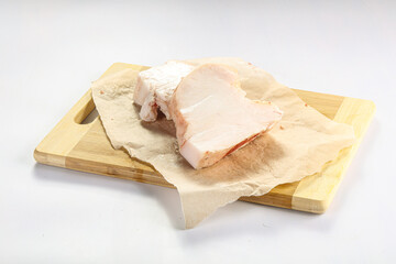 Raw lamb tail fat isolated