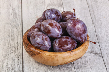 Sweet and rasty ripe plum