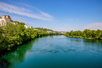 Les berges du Rhône à Lyon