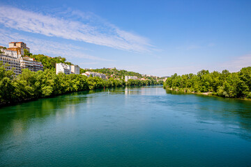 Les berges du Rh&ocirc;ne &agrave; Lyon