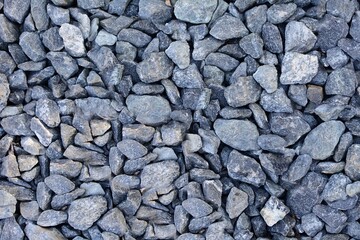 Gray gravel background. Gravel pattern and texture.