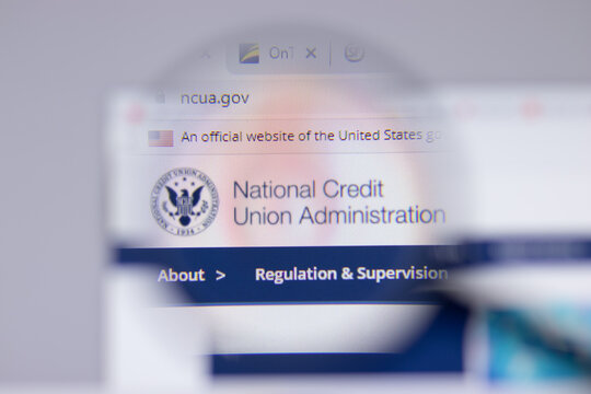 New York, USA - 26 April 2021: National Credit Union Administration ncua.gov logo close-up on website page, Illustrative Editorial.