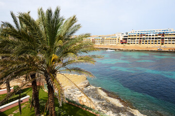 The beach at luxury hotel, Malta - 430440273