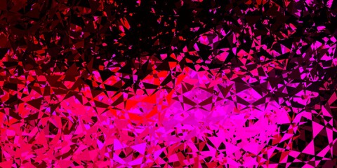 Dark pink vector background with polygonal forms.