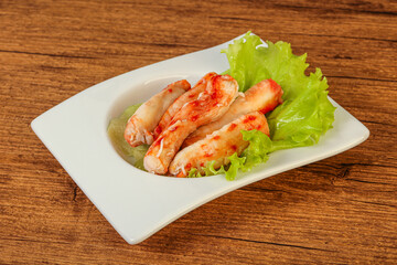 Natural luxury crab meat fillet