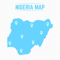 nigeriaia Simple Map With Map Icons