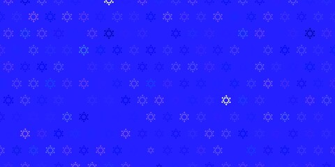 Light purple vector pattern with coronavirus elements.