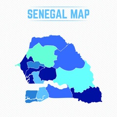 Senegal Detailed Map With Regions